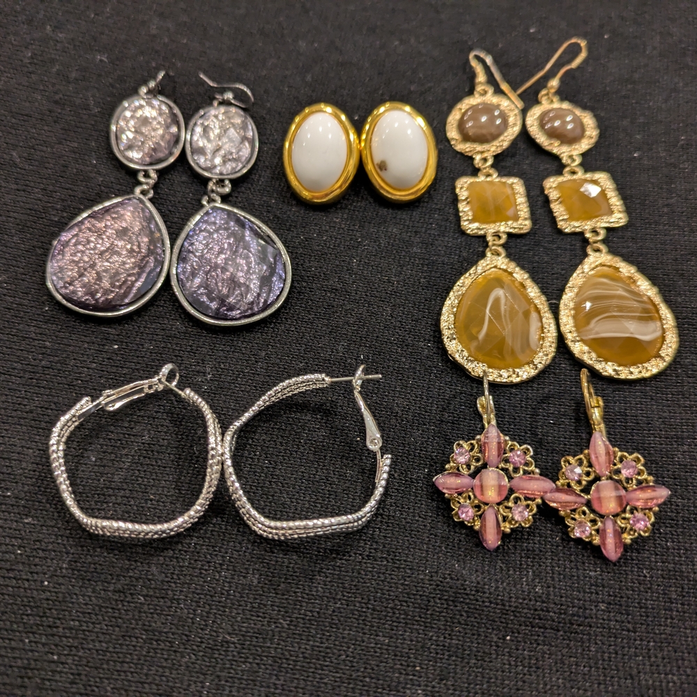 Silver and Gold Earrings Collection with Intricate Designs